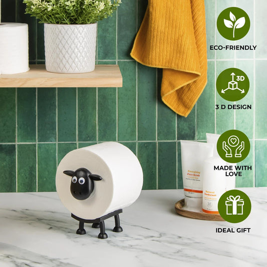 Sheep Toilet Roll Holder Funny Resin Sheep Roll Paper Holder Creative Stackable Animal Tissue Organiser